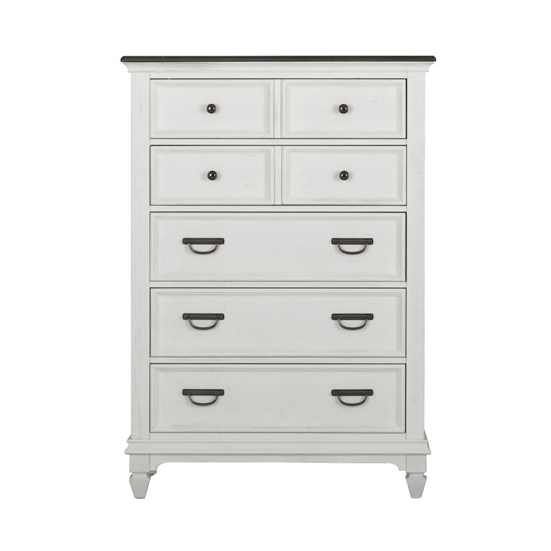 Très grand lit à panneaux Colburn avec commode et miroir, ensemble de chambre à coucher avec commode, Très grand