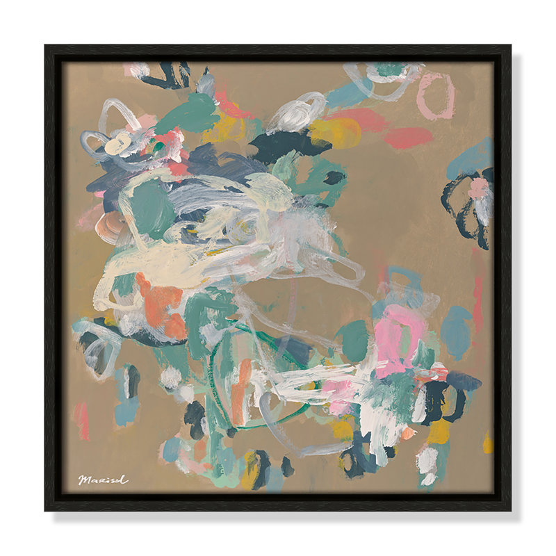 «Abstract Flow Square», reproduction par Marisol Evora, Espresso, H 13,5 po x l 13,5 po