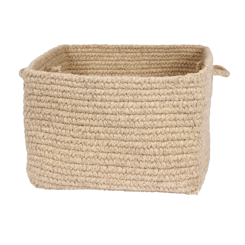 Panier en tissu, H 12 po x l 18 po x p 18 po, Beige clair