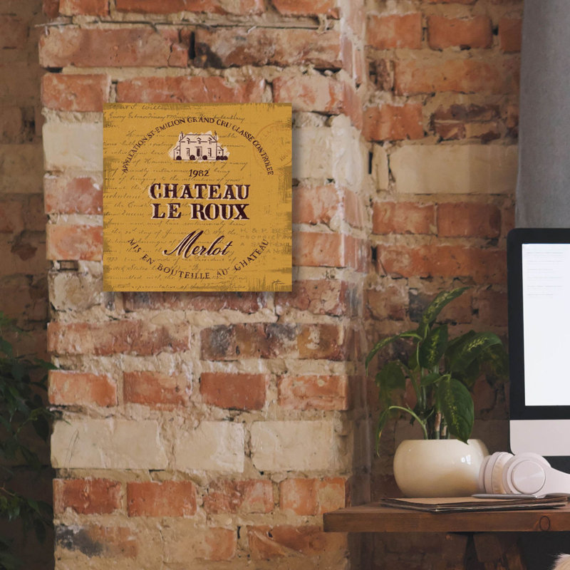 Ophelia & Co., «Wine Tustation 5» par Janelle Penner, art mural sur toile, H 12 po x l 12 po x P 0,75 po