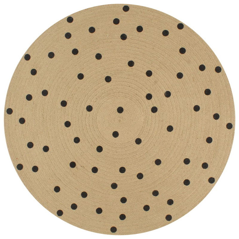 Round Lindenfield Polka Dots Area Rug, Round 120cm
