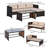 3 Piece Outdoor Sofa Set