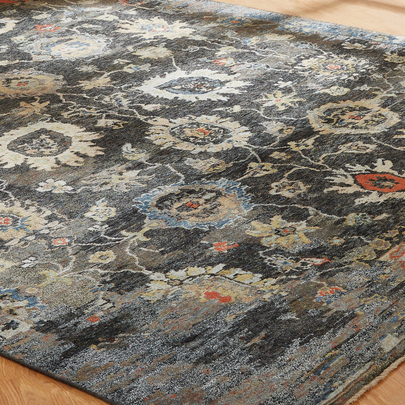 Heritage Bloom Hand Knotted Area Rug, Rectangle 2' x 3'