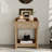 Retro Style Nightstand With 1 Drawer, An Open Shelf, Turned Legs And Metal Handles