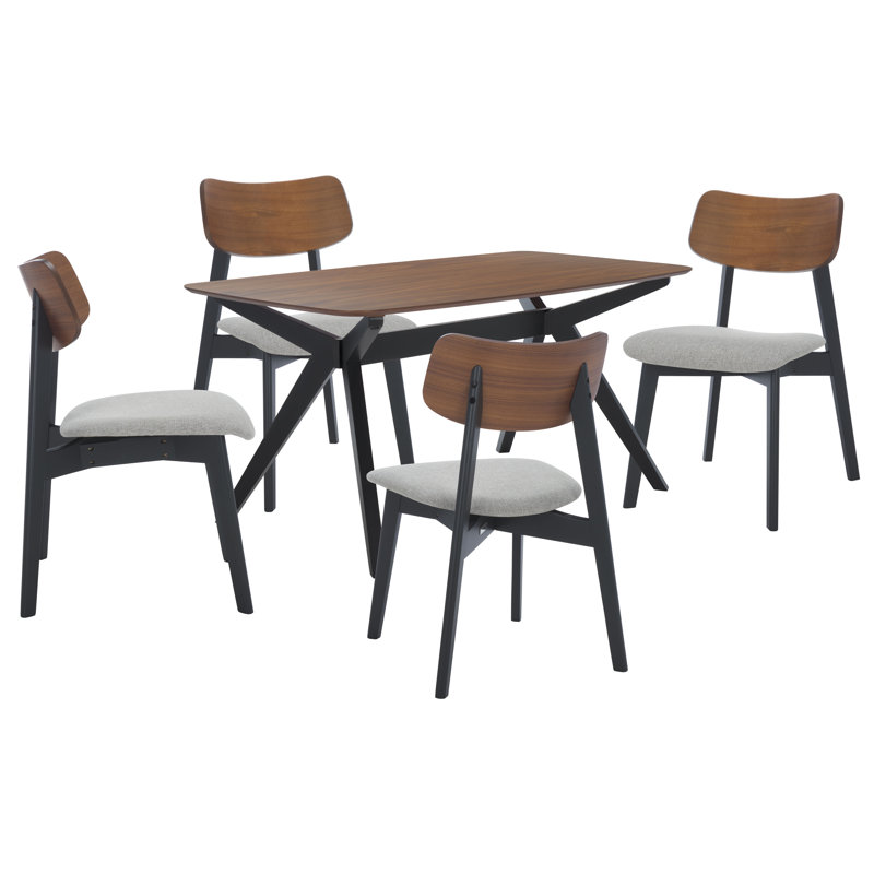 Ensemble repas 4 personnes Troxler, Gris clair