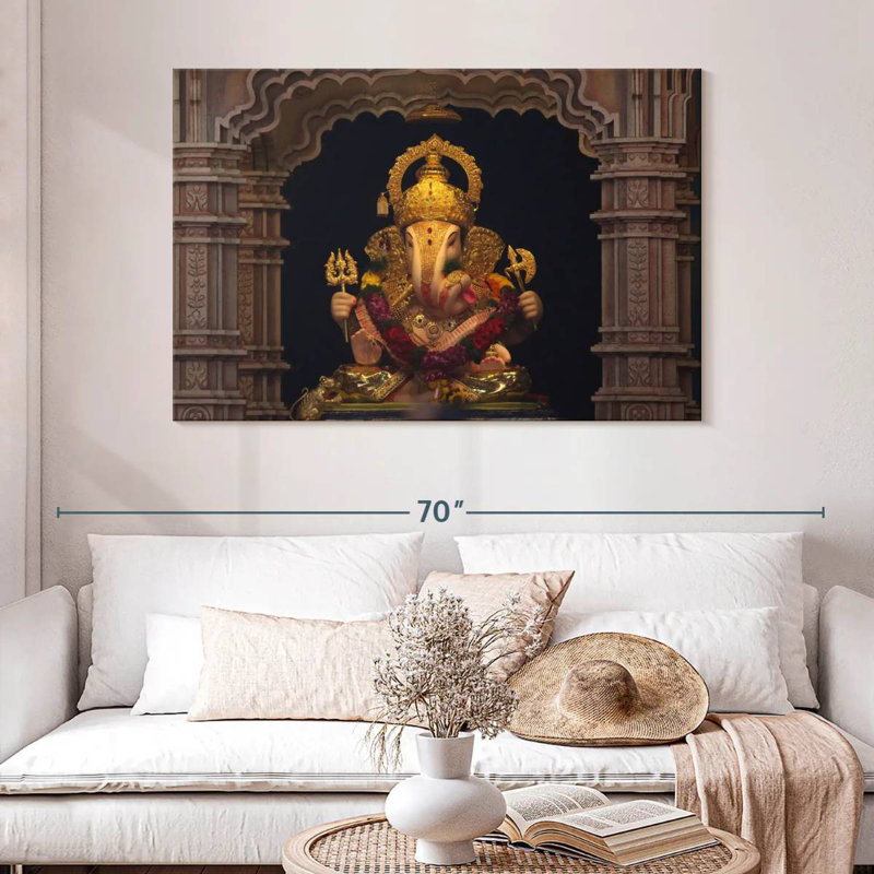 Statue Ganesh, H 32 po x l 48 po