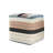 Argueta Outdoor-Safe Durable Performance Colorblock Striped Ottoman Pouf