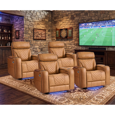 Fauteuil inclinable électrique 37 po avec porte-gobelets et lumière DEL