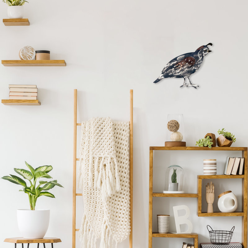 Meyerdirk Art Southwest Steel Quail Wall Art Sculpture