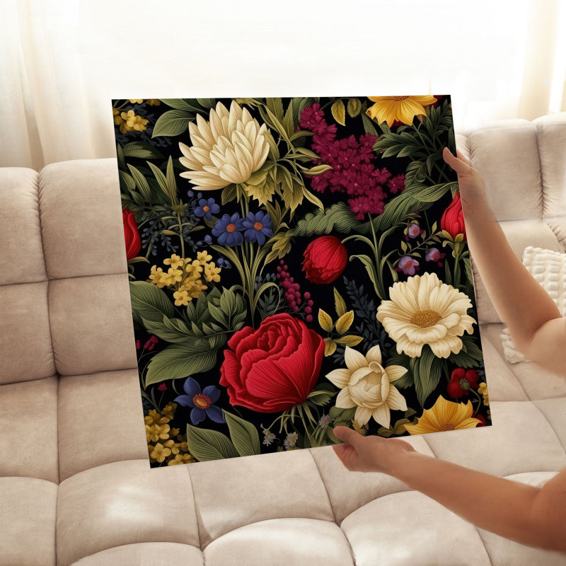 Floral, fleurs de William Morris V, reproduction d'art classique sans cadre, H 10 po x l 10 po