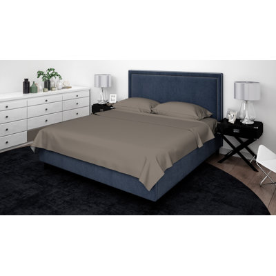 Ensemble de draps 100% satin de coton de qualité égyptienne avec poches profondes et finition soyeuse