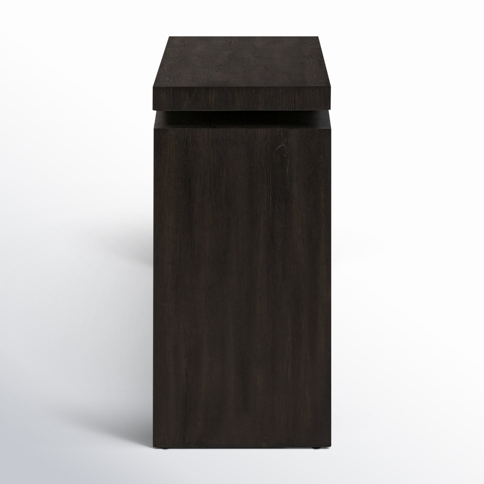 Henn Solid Wood Console Table, Smoked Black, 30.75" H x 60" W x 15" D
