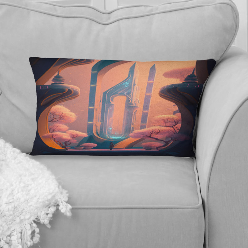 Architectural Designs For The Future I - Towers Printed Throw Pillow