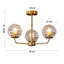 Moonya Glass Semi Flush Mount