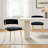Christal 2 Piece Tufted Velvet Curved Weaved Back with Metal Legs Side Dining Chair Set-1350105844