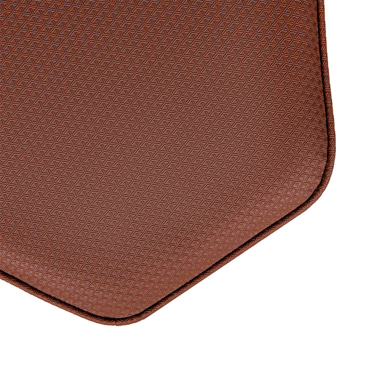 Tabouret de coiffeuse 18 po Hexagonal Mixed-Mixed, Brun