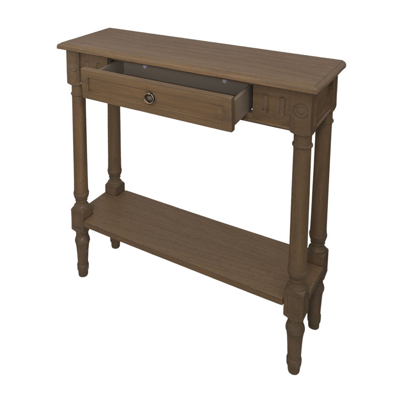 Console 31,5 "en bois avec tiroir, Brown