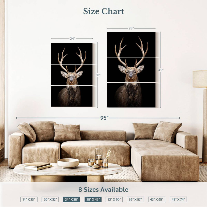 Brampt Mighty Red Deer, 38" H x 24" W