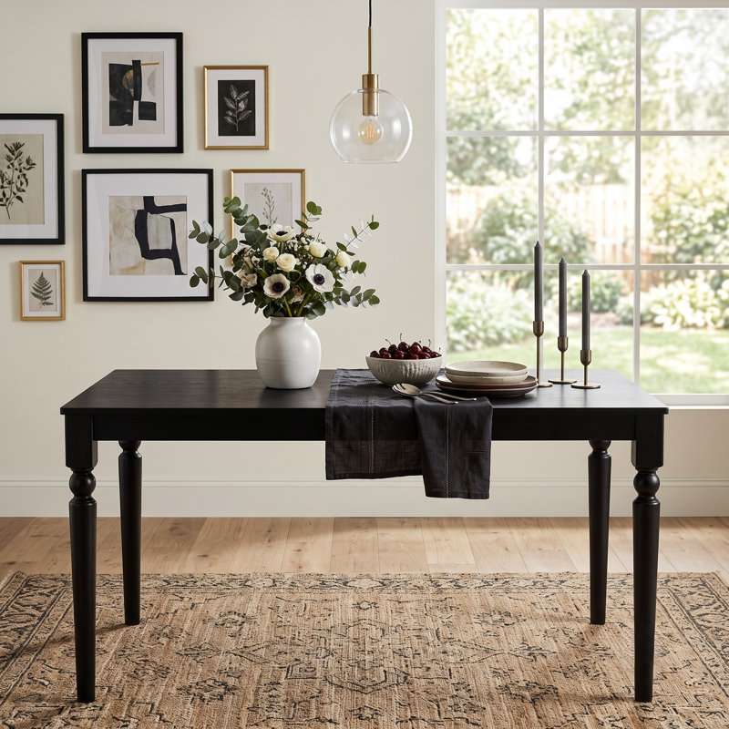 Table de salle à manger Pryor, Noir