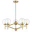 Everly Quinn Auresa laiton doux avec luminaire suspendu transparent