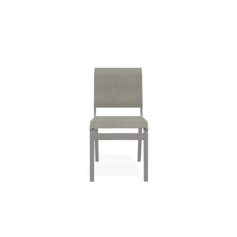 Chaise d'appoint de salle à manger Hiraku, Gris chaleureux texturé, Ella