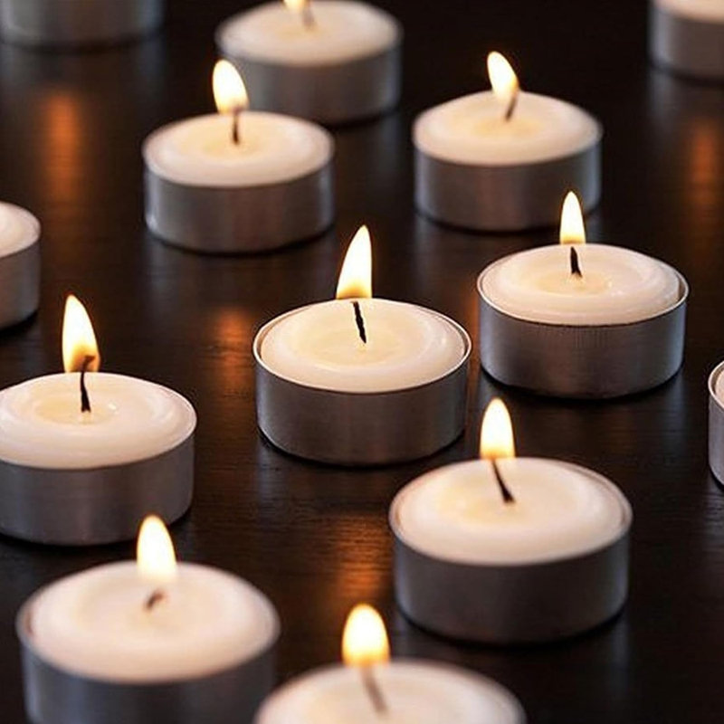 Unscented Tealights Candles 4 Hour Burn - 100 Pack