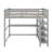Full Size Loft Bed With Shelves And Desk-837635030