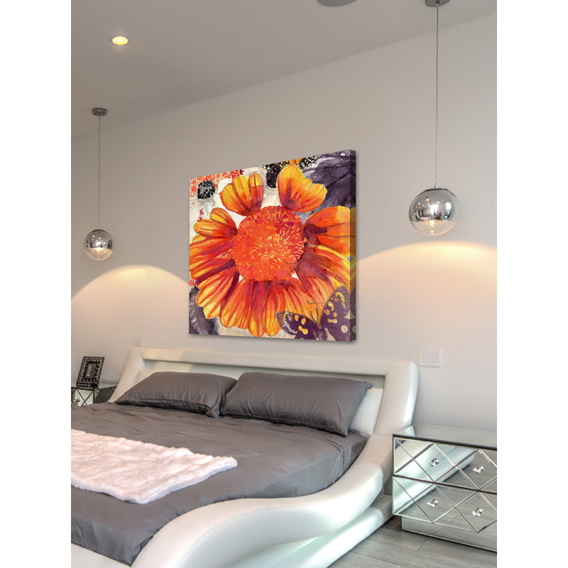 « couvertures fleur » par evelia, reproduction d’art sur toile tendue, H 32 po x l 32 po x P 1,5 po