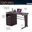 Bureau d'ordinateur avec beaucoup de rangement