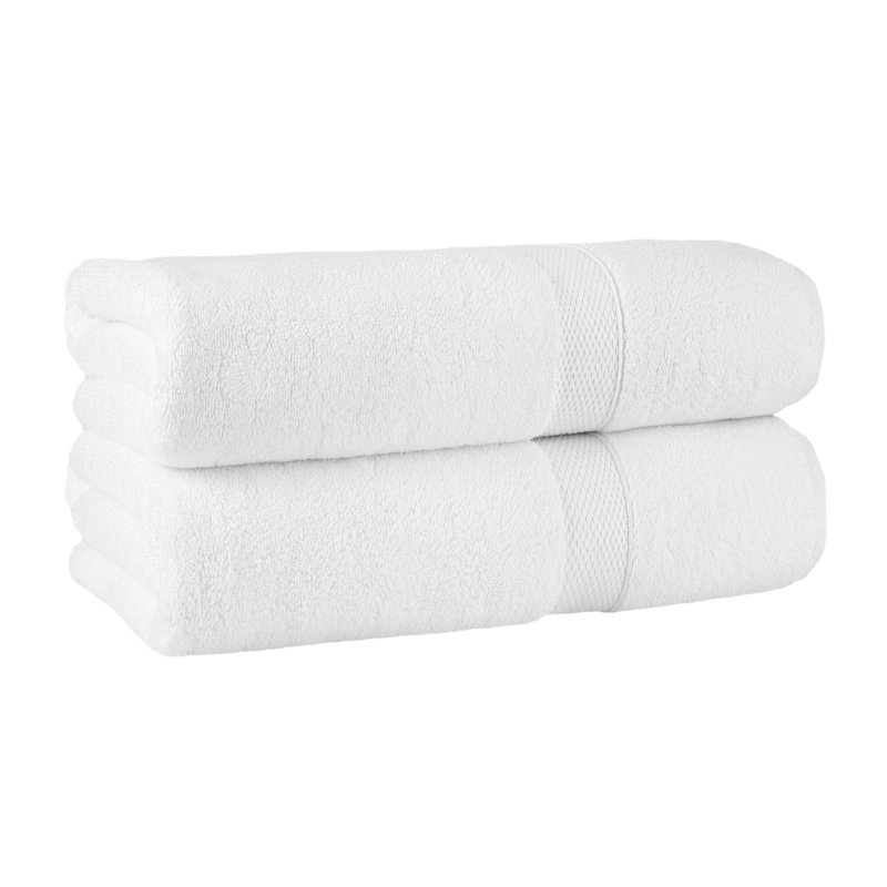 100% Turkish Cotton Anovia Hotel Terry Oversized Towel Collection, Bath Towel - 2 Pack