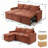 L-Shaped Sleeper Sectional Sofa with Pull-out Bed and Storage Chaise-127663198