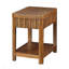 Table de bout rectangulaire 25 po avec tablette de rangement, canapé, table d'appoint avec pieds en bois massif pour le salon, la chambre à coucher et la table de bout