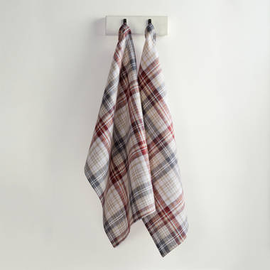 Connell Pinecone Plaid Tea Towel Set of 3 19x28