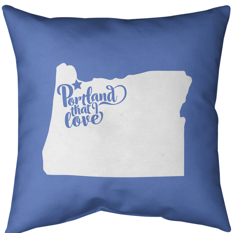 Linen Pillow Cover, Portland, 18" x 18", Blue