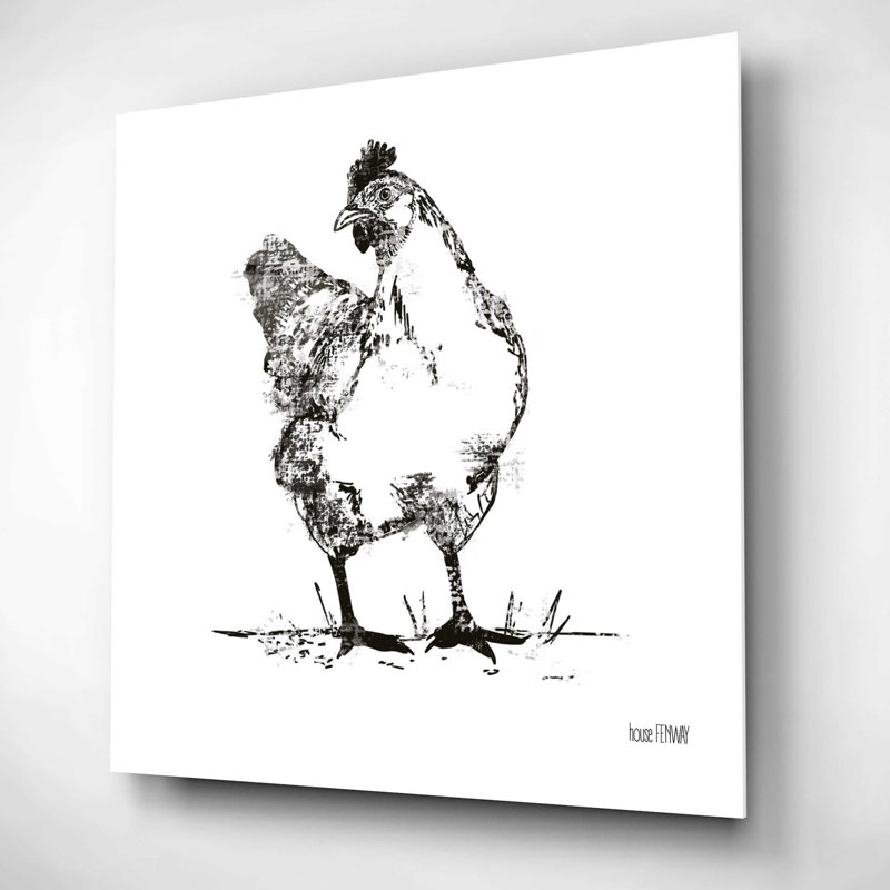 «Farmhouse Chicken» par House Fenway - impression sans cadre, L 12 po x H 12 po