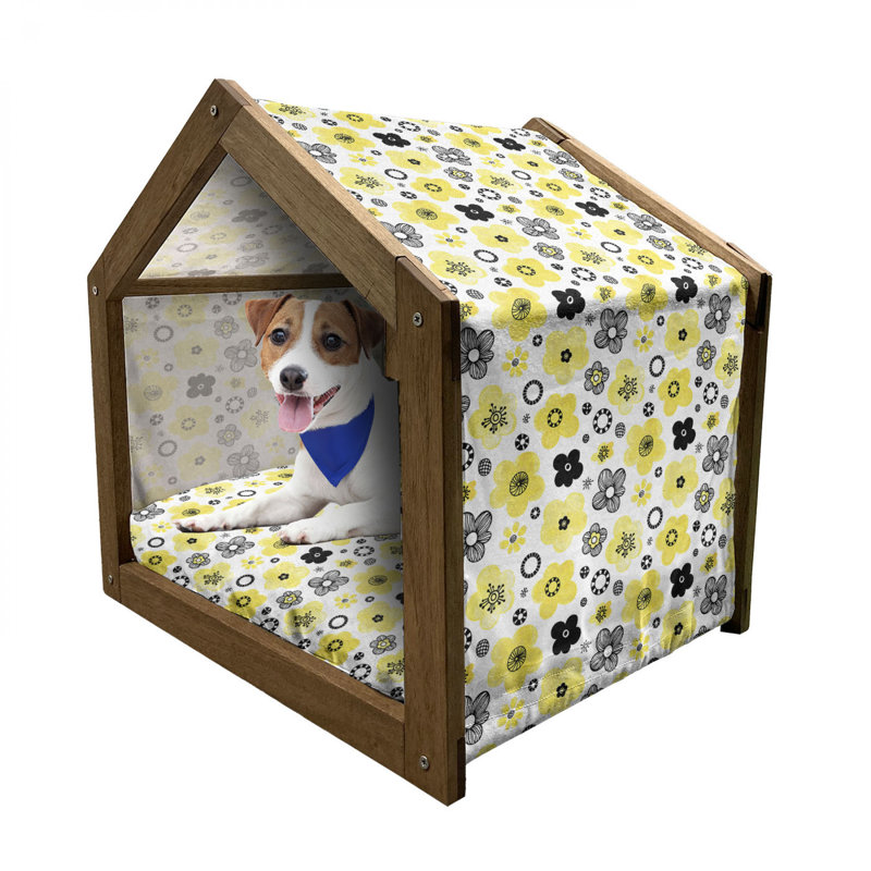 Niche pour chien en bois, H 32,28 po x l 39,37 po x P 28,35 po