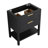 29-Inch Black Chestnut Plywood Bathroom Vanity with Two Drawers and Unfinished Top Surface