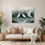 Oiseaux, aigrette enneigée verte, art mural en métal-494881697