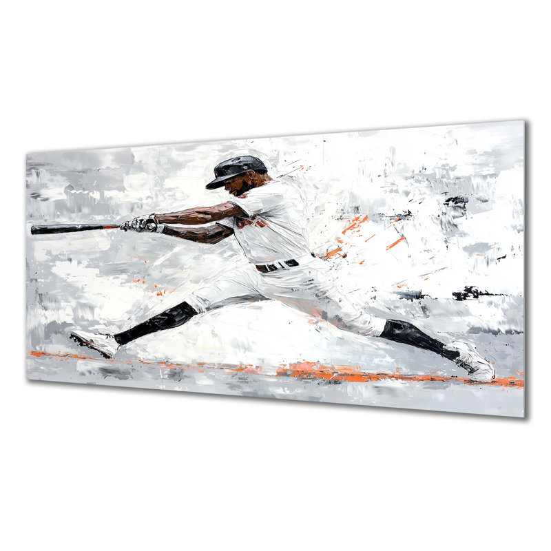 Shortstop Play Baseball - Sports, décoration murale en métal, impression de baseball sport, H 28 po x l 60 po