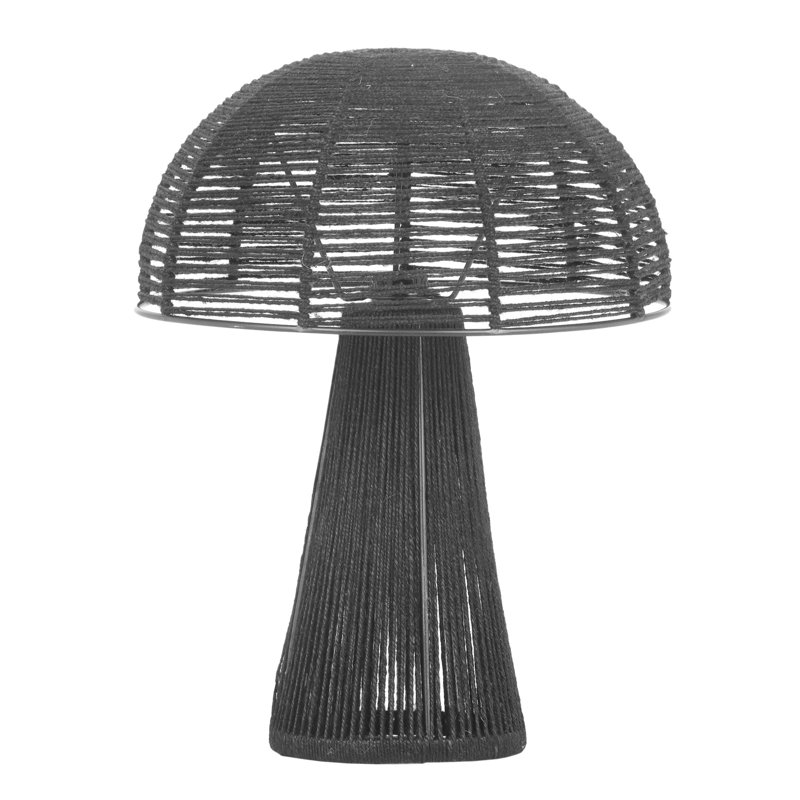 Lampe fantaisie en jute, Noir, noir, noir, noir