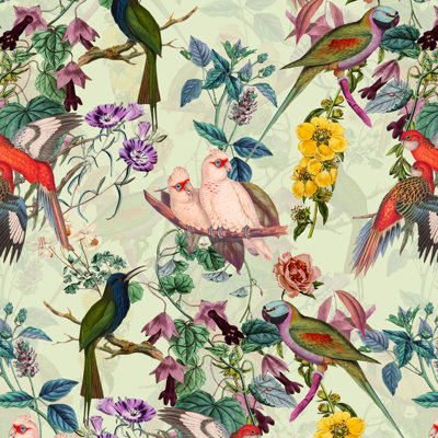 " Floral And Birds VIII "