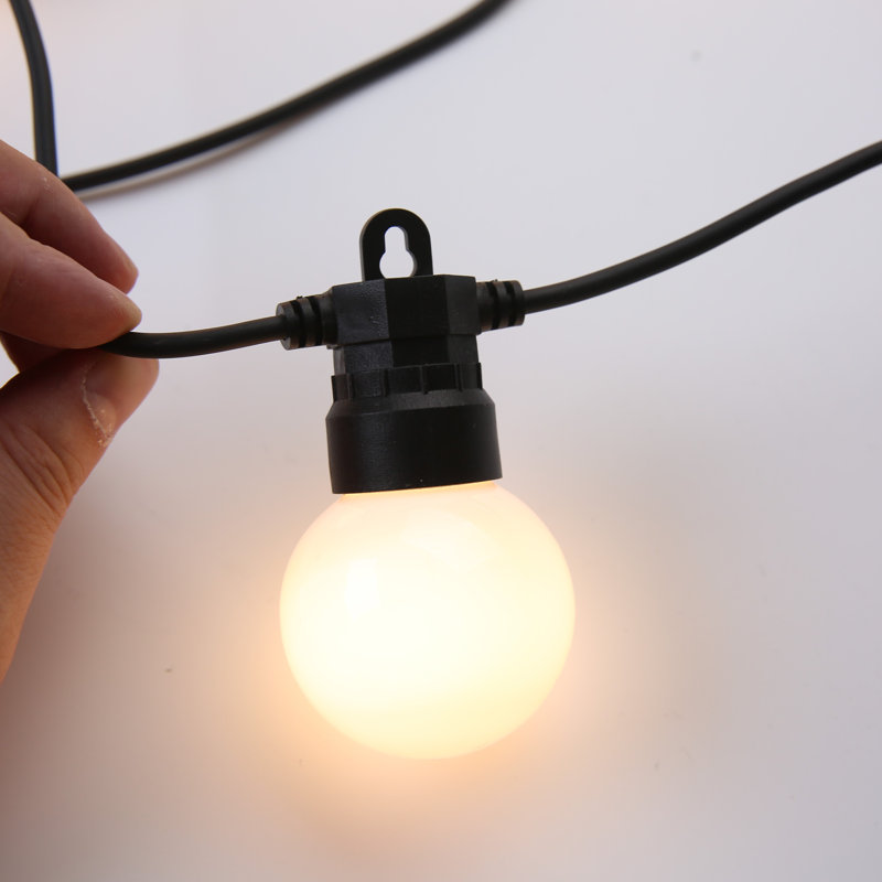 Guirlande de 48 lumières sphériques pour 48 ampoules à énergie solaire (connectable de bout en bout)