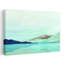 «Tranquil Waters and Distant Hills», art mural abstrait côtier-325049896