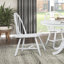 Ensemble de table de salle à manger blanche 5 pièces avec 4 chaises Windsor