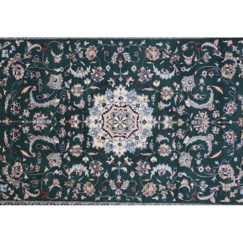 Tapis unique en laine noué à la main 4 pi 1 po x 6 pi Kashan Global Tapis