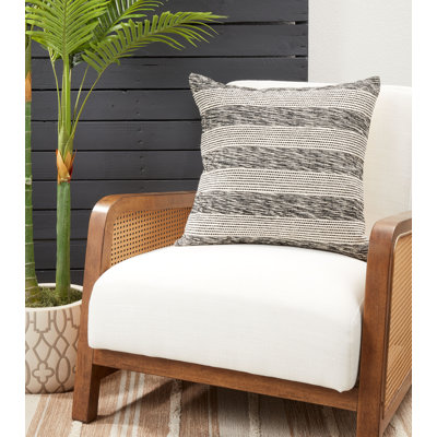 Down-Filled Throw Pillow With Striped Design