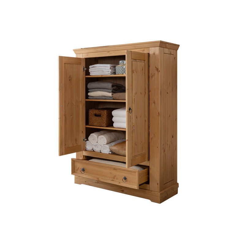 Jesterville 2 Door Solid Wood Wardrobe