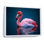 Flamant rose sur toile, impression de décor d'oiseau tropical - lac flamant rose sérénité