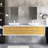 72" Wall Mounted Bathroom Vanity With White Solid Surface Top