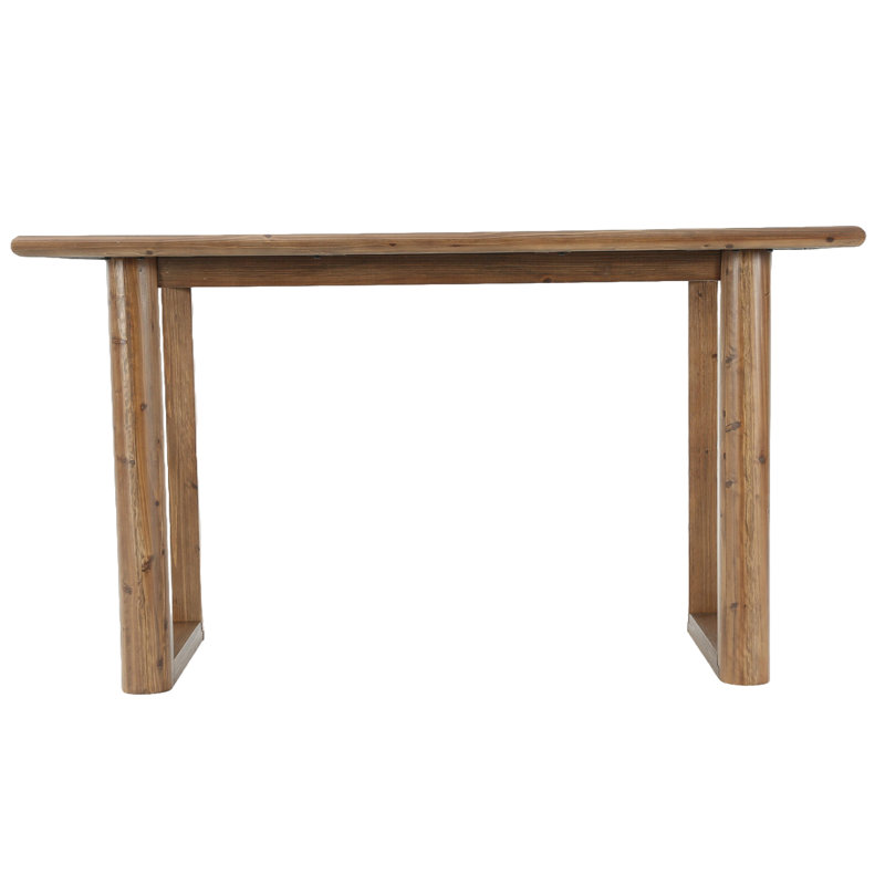 Table de salle à manger à hauteur de comptoir de 63 po en bois massif, table de cuisine rustique moderne de style campagnard avec pieds en forme de U, 4 à 6 places pour la salle à manger et la maison